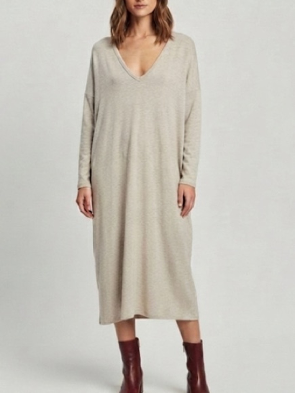 Wilfred Free Lisiere Size Medium Midi Stretch Knit Dress